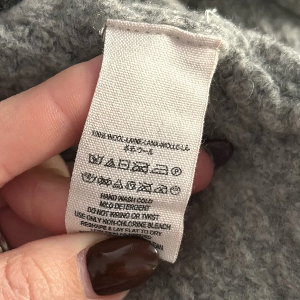 Free People Side Winder Wool Sweater Size Medium Cabincore Scandi Girl